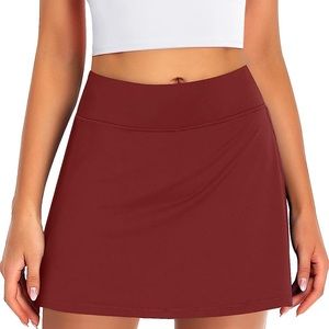Maroon Warena Golf and Tennis Skort with Pockets